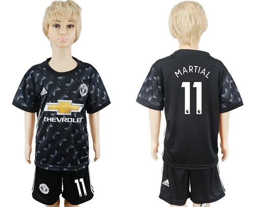 Manchester United #11 Martial Away Kid Soccer Club Jersey - Click Image to Close